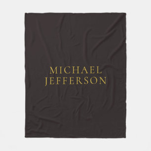 Zoethout Black Gold Minimalistisch Eenvoudig Moder Fleece Deken