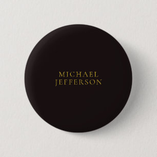 Zoethout Black Gold Minimalistisch Eenvoudig Moder Ronde Button 5,7 Cm