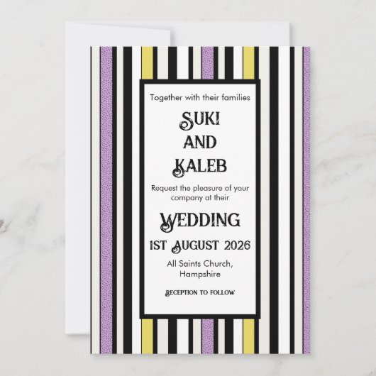 Zoethout Snoep - Huwelijksuitnodiging Kaart (Voorkant)