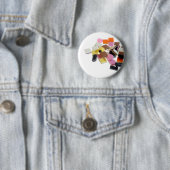 Zoethout snoep met kopieerruimte ronde button 5,7 cm (In situ)