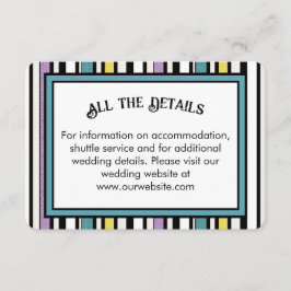 Zoethout snoep streep - bruiloft behuizing kaart