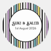 Zoethout snoep streep - bruiloft sticker (Voorkant)