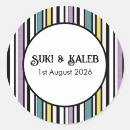 Zoethout snoep streep - bruiloft sticker