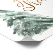 Zoetjes en behandelde zweet en Baby shower Poster (Hoek)