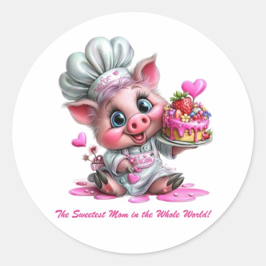 Zoetste Moeder Varkens Chef Sticker (Voorkant)