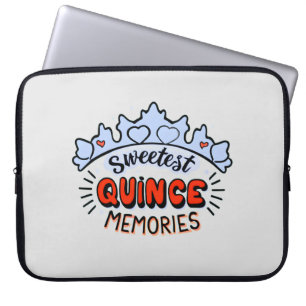 Zoetste Quince herinneringen betoverende Quinceañe Laptop Sleeve