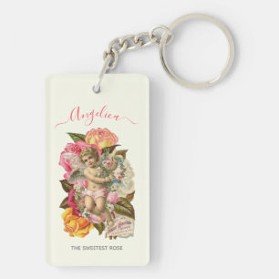 Zoetste Roos Victoriaans Cherub Sleutelhanger