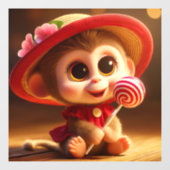 zoettandaap raamsticker (Vel)