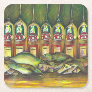 Zoetvlees Vierkante Kartonnen Onderzetter