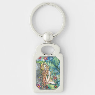 Zoetwater Zeemeermin Fantasie Kunst van Molly Harr Sleutelhanger
