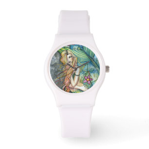 Zoetwater Zeemeermin Fantasy Kunst Horloge