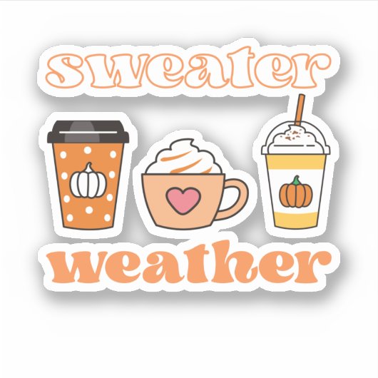 Zoetwaterpompoenpompoenen, latte sticker (Voorkant)