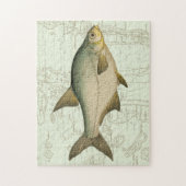 Zoetwatervis op kaart legpuzzel (Verticaal)