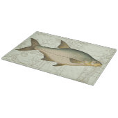 Zoetwatervis op kaart snijplank (Hoek)