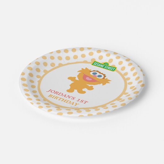 Zoey Baby Birthday Papieren Bordje (Gekanteld)