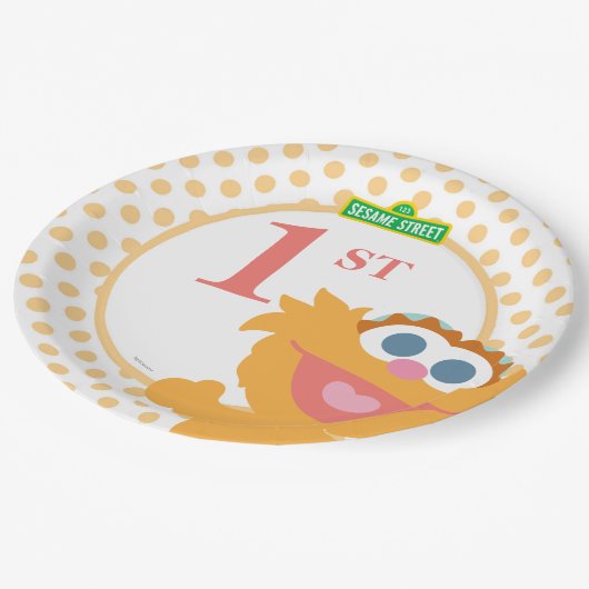 Zoey Baby Birthday Papieren Bordje (Gekanteld)