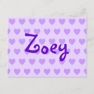 Zoey in Paars Briefkaart