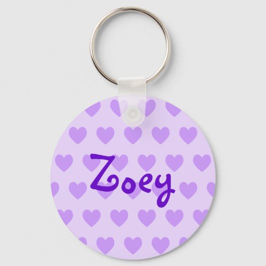 Zoey in Paars Sleutelhanger (Voorkant)