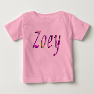 Zoey, Nom, Logo, Baby Girl Pink T-shirt