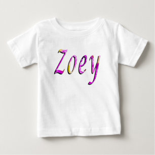 Zoey, Nom, Logo, Baby Girls Pink Raglan T-shirt