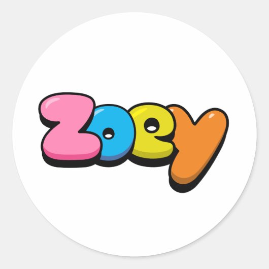 Zoey Ronde Sticker (Voorkant)