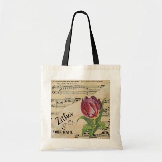 ZOFTulip  vel Music Gepersonaliseerd Tote Bag (Voorkant)