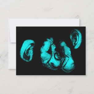 zogende chimps : neon turquoise kaart