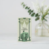 Zohara-Visitekaartjes in Groene en Olijf Visitekaartje (Staand voorkant)