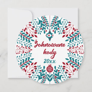 Žohnowane hody, Opper-Sorbisch kerstgroet Feestdagenkaart
