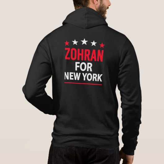 Zohran for New York – Bold Political Support Hoodie (Achterkant)