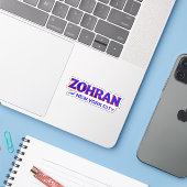Zohran Mamdani for NYC Mayor Funny Cool Trendy  Sticker (Laptop met iPhone)