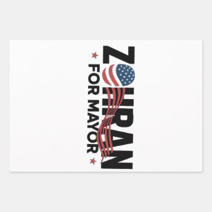 Zohran Mamdani NYC burgemeesterskandidaat VS Inpakpapier Vel