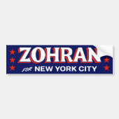 Zohran Mamdani NYC Red White Blue 2025 Bumpersticker (Voorkant)