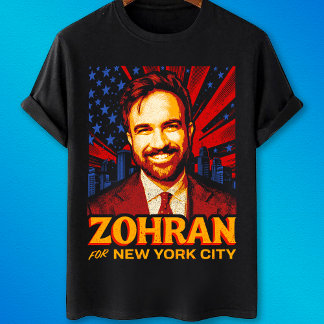 Zohran Mamdani voor burgemeester van New York 2025 T-shirt