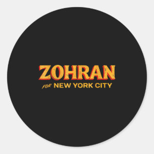 Zohran Mamdani Voor Nyc Burgemeester Grappig Cool Ronde Sticker