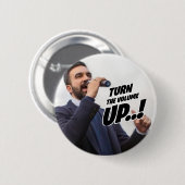 Zohran Mamdani - zet het volume harder Ronde Button 5,7 Cm (Voorkant /achterkant)