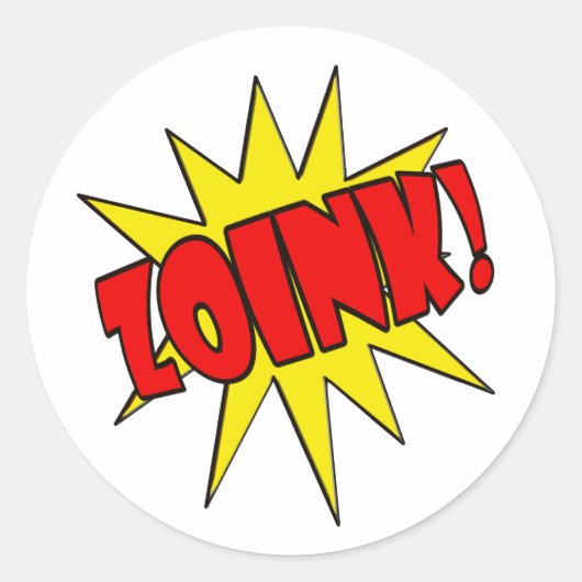 Zoink! CARTOON SFX Ronde Sticker (Voorkant)