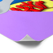 Zola het Paarse Poster Mermaid en Dolphin (Hoek)