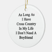 Zolang ik maar een land in mijn leven heb... keramisch ornament (Links)