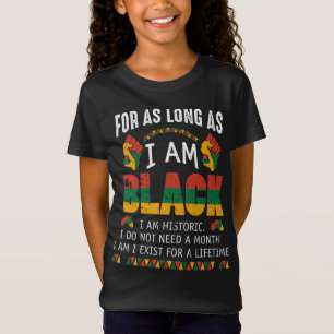 Zolang ik zwart ben, ben ik historische retro t-shirt