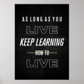 Zolang je leeft, leer je leven poster (Voorkant)