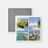 zOM005 OMAN collage, Azië, Fridge Magneet (Voorkant / Achterkant)