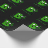 Zom-B-Flat Funny Zombie Music Pun Dark BG Cadeaupapier (Hoek)