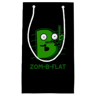 Zom-B-Flat Funny Zombie Music Pun Dark BG Klein Cadeauzakje