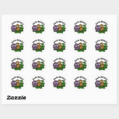 Zom-beads Funny Halloween Zombie Beads Pun Ronde Sticker (Vel)