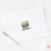 Zom-beat Funny Halloween Zombie Drum Pun Ronde Sticker (Envelop)