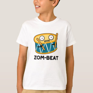Zom-beat Funny Halloween Zombie Drum Pun T-shirt