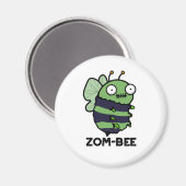 Zom-bee Funny Halloween Zombie Bee Pun Magneet (Voorkant / Achterkant)