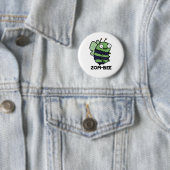 Zom-bee Funny Halloween Zombie Bee Pun Ronde Button 5,7 Cm (In situ)