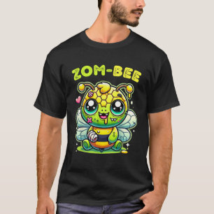 Zom Bee Schattige Creepy Zombie Bee Funny Spooky H T-shirt